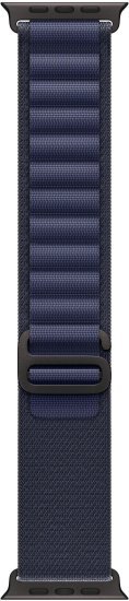 רצועת Alpine Loop לשעון Apple Watch 49mm צבע Navy - Black Titanium Finish - מידה Small