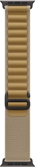 רצועת Alpine Loop לשעון Apple Watch 49mm צבע Tan - Black Titanium Finish - מידה Small