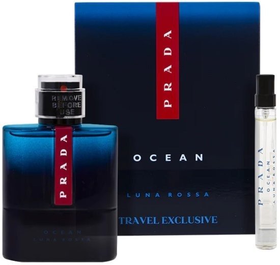 מארז בושם לגבר 100 מ''ל Prada Luna Rossa Ocean או דה טואלט E.D.T + בושם 10 מ"ל