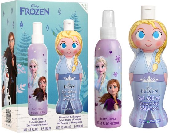 מארז שי לבנות Disney Frozen ספריי גוף 200 מ''ל + ג'ל רחצה ושמפו 400 מ''ל