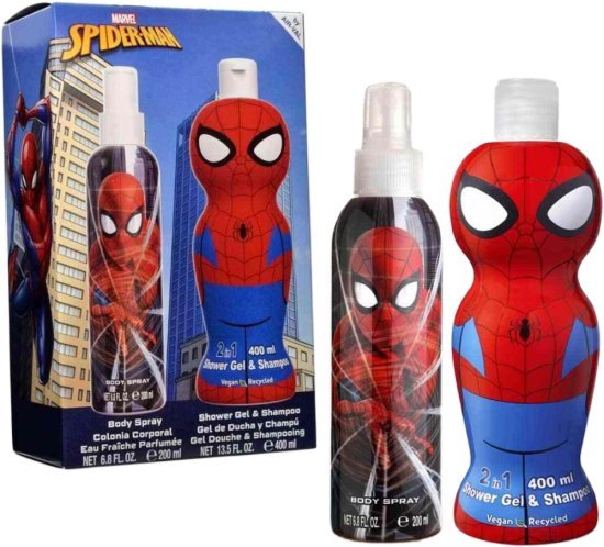מארז שי לבנים Marvel Spiderman ספריי גוף 200 מ''ל + ג'ל רחצה ושמפו 400 מ''ל