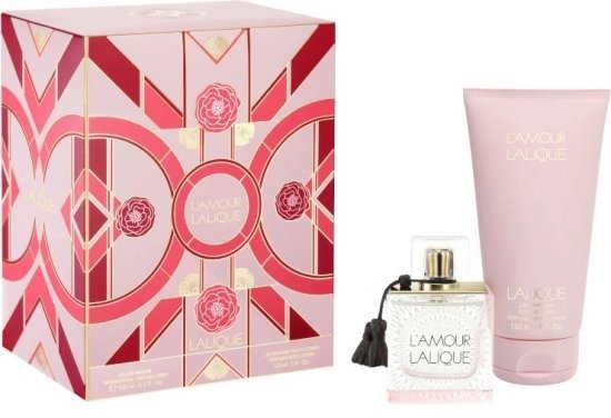 מארז בושם לאישה 100 מ''ל Lalique L'Amour או דה פרפיום E.D.P + תחליב גוף 150 מ״ל