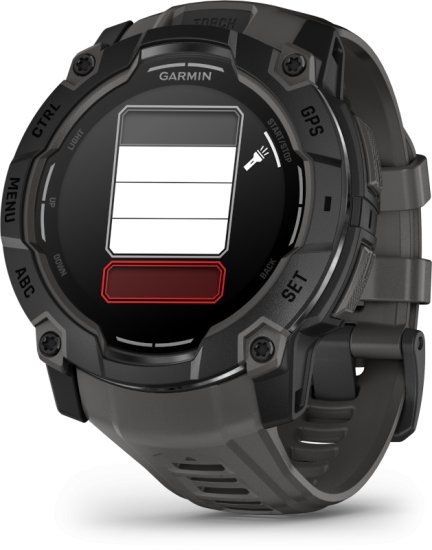 שעון חכם Garmin Instinct 3 AMOLED 50mm - צבע שחור עם רצועת סיליקון פחם - כולל ממשק מלא בעברית - שנתיים אחריות יבואן רשמי על ידי רונלייט