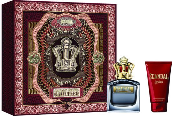 מארז בושם לגבר 100 מ''ל Jean Paul Gaultier Scandal Pour Homme או דה טואלט E.D.T + ג'ל רחצה 75 מ''ל