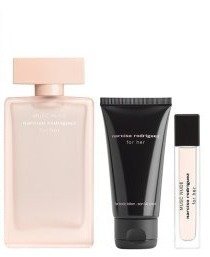 מארז בושם לאישה 100 מ''ל Narciso Rodriguez For Her Musc Nude או דה פרפיום E.D.P + בושם 10 מ''ל + תחליב גוף 50 מ''ל