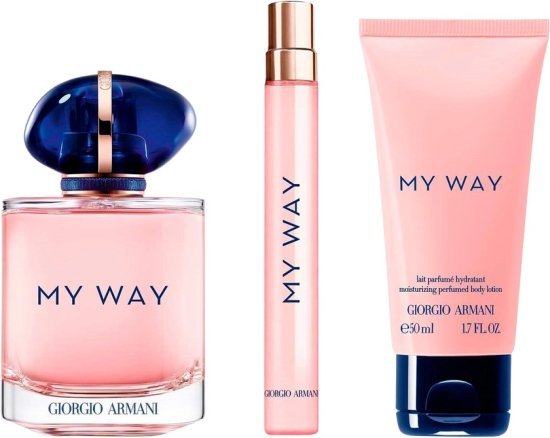 מארז בושם לאישה 90 מ''ל Giorgio Armani My Way או דה פרפיום‏ E.D.P + בושם 10 מ"ל + תחליב גוף 50 מ"ל