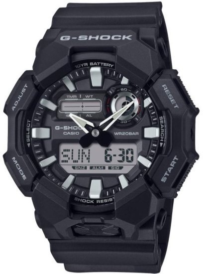 שעון יד אנלוגי-דיגיטלי משולב לגברים Casio G-Shock GA-010-1ADR - צבע שחור