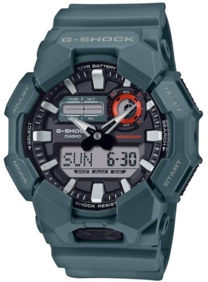 שעון יד אנלוגי-דיגיטלי משולב לגברים Casio G-Shock GA-010-2ADR - צבע טורקיז