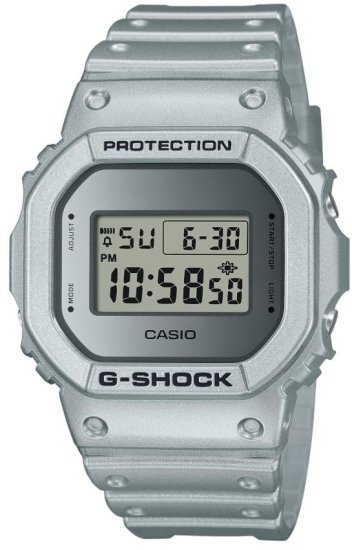שעון יד דיגיטלי עם רצועת שרף Casio G-shock DW-5600FF-8DR - צבע אפור