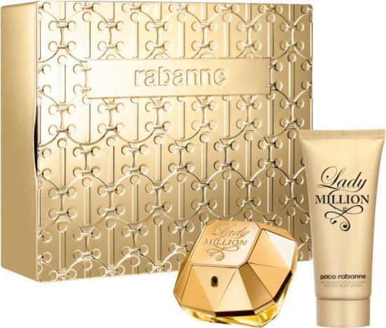 מארז בושם לאישה 50 מ''ל Paco Rabanne Lady Million או דה פרפיום E.D.P  + תחליב גוף 75 מ''ל