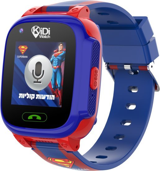 שעון חכם לילדים 4G עם סים מובנה Kidiwatch - סופרמן