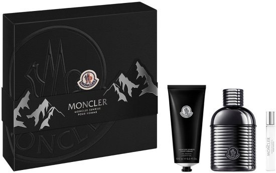 מארז בושם לגבר 100 מ''ל Moncler Sunrise Pour Homme או דה פרפיום E.D.P + בושם 7.5 מ''ל + ג'ל רחצה 100 מ''ל