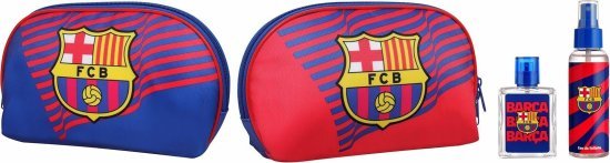 מארז בושם לבנים 50 מ''ל FC Barcelona או דה טואלט E.D.T + ספריי גוף 100 מ''ל + תיק רחצה