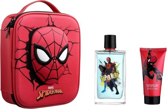 מארז בושם לבנים 100 מ''ל Marvel Spiderman או דה טואלט E.D.T + ג'ל רחצה 60 מ''ל + תיק