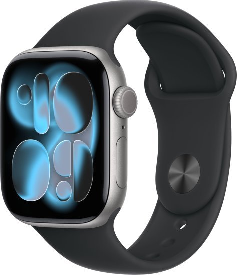 שעון חכם Apple Watch 42mm Series 11 GPS צבע שעון Space Gray Aluminium צבע רצועה Black Sport Band גודל רצועה S / M