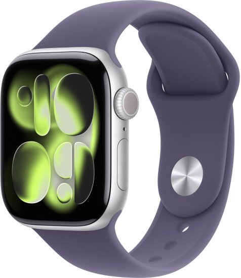 שעון חכם Apple Watch 42mm Series 11 GPS צבע שעון Silver Aluminium צבע רצועה Purple Fog Sport Band גודל רצועה M / L