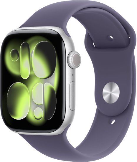 שעון חכם Apple Watch 46mm Series 11 GPS צבע שעון Silver Aluminium צבע רצועה Purple Fog Sport Band גודל רצועה M / L