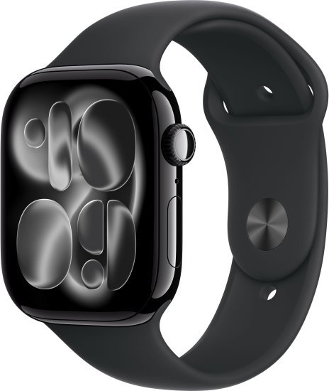 שעון חכם Apple Watch 46mm Series 11 GPS + Cellular צבע שעון Jet Black Aluminium צבע רצועה Black Sport Band גודל רצועה S / M