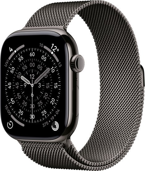 שעון חכם Apple Watch 46mm Series 11 GPS + Cellular צבע שעון Slate Titanium צבע רצועה Slate Milanese Loop גודל רצועה S / M