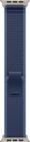 רצועת Trail Loop לשעון Apple Watch 49mm צבע Blue / Bright Blue - Natural Titanium Finish - מידה M / L