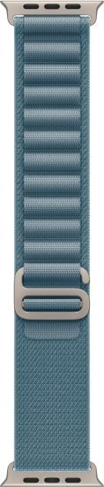 רצועת Alpine Loop לשעון Apple Watch 49mm צבע Light Blue - Natural Titanium Finish - מידה Medium