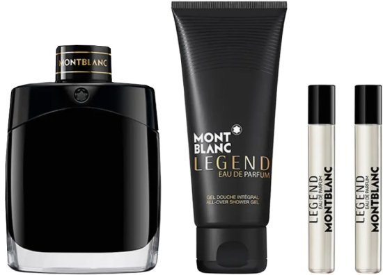 מארז בושם לגבר 100 מ''ל Mont Blanc Legend או דה פרפיום E.D.P + בושם 7.5x2 מ''ל  + ג'ל רחצה 100 מ''ל