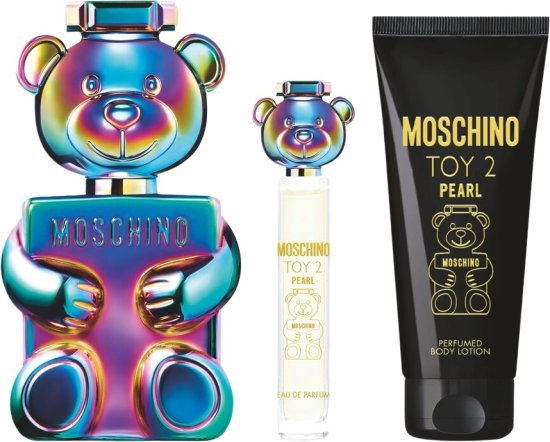 מארז בושם לאישה 100 מ''ל Moschino Toy 2 Pearl  או דה פרפיום E.D.P + בושם 10 מ''ל + קרם גוף 100 מ''ל