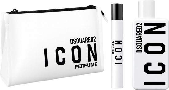 מארז בושם לאישה 100 מ''ל Dsquared2 Icon או דה פרפיום E.D.P + בושם 10 מ''ל + תיק איפור