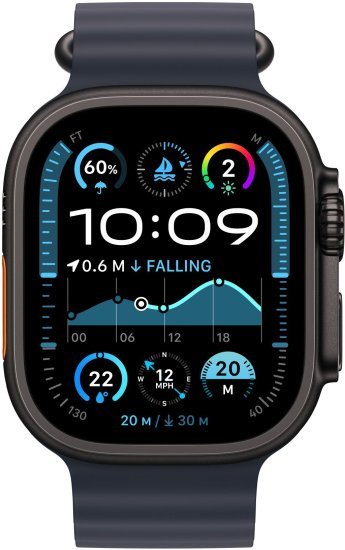 מציאון ועודפים - הארכה לרצועת Ocean Band לשעון Apple Watch 49mm צבע Navy - Black Titanium Finish - מידה One Size - הארכה בלבד