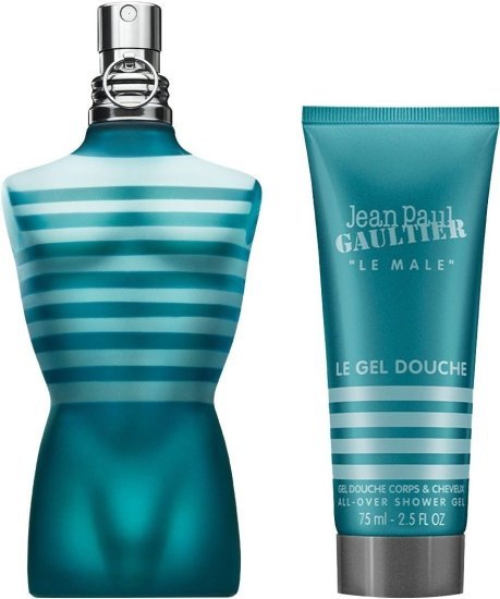 מארז בושם לגבר 125 מ''ל Jean Paul Gaultier Le Male או דה טואלט‏ E.D.T + ג'ל רחצה 75 מ''ל