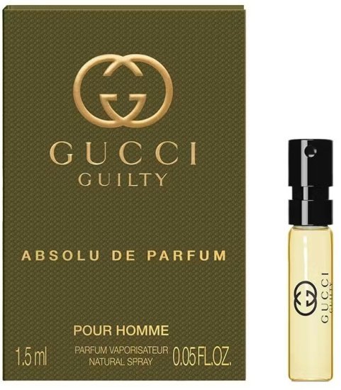 דוגמית בושם לגבר 1.5 מ''ל Gucci Guilty Pour Homme אבסולו דה פרפיום