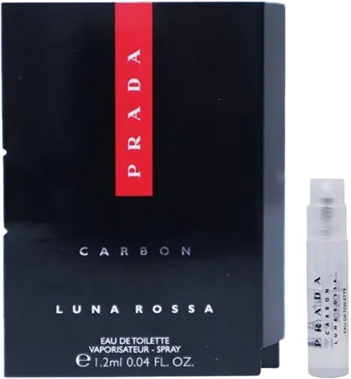 דוגמית בושם לגבר 1.2 מ''ל Prada Luna Rossa Carbon או דה טואלט E.D.T