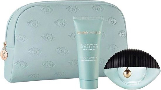 מארז בושם לאישה 50 מ''ל Kenzo World או דה פרפיום E.D.P + קרם גוף 75 מ''ל + תיק איפור