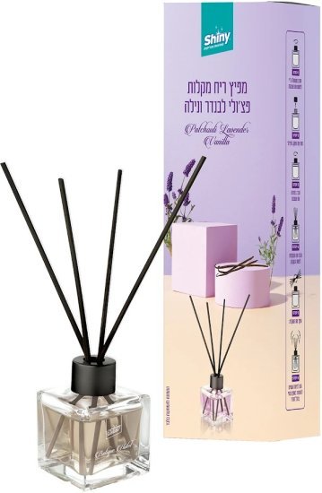 Shiny - מפיץ ריח במקלות בניחוח לבנדר ונילה - 100 מ''ל