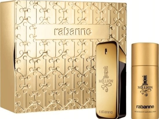 מארז בושם לגבר 100 מ''ל Paco Rabanne 1 Million או דה טואלט E.D.T + דאודורנט 150 מ''ל