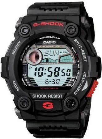 שעון יד דיגיטלי לגברים רצועת סיליקון שחורה Casio G-Shock G-7900-1DR