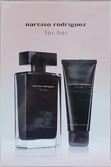 סט בושם לאישה 100 מ''ל Narciso Rodriguez For Her או דה טואלט E.D.T + קרם גוף 75 מ''ל